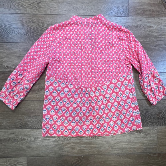 Liza Byrd Women's Printed Blouse Top, Size XL, Lightweight, Button Front, Summer - Picture 9 of 9